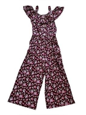 Justice M(10) Ribbed Floral Romper
